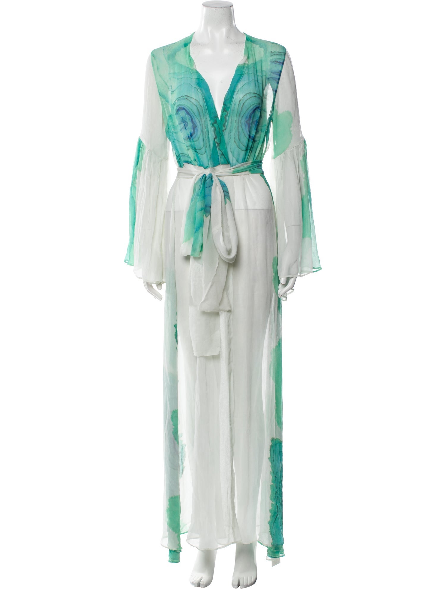 we are LEONE Silk Printed Robe w/ Tags