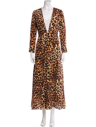 we are LEONE Silk Animal Print Jacket