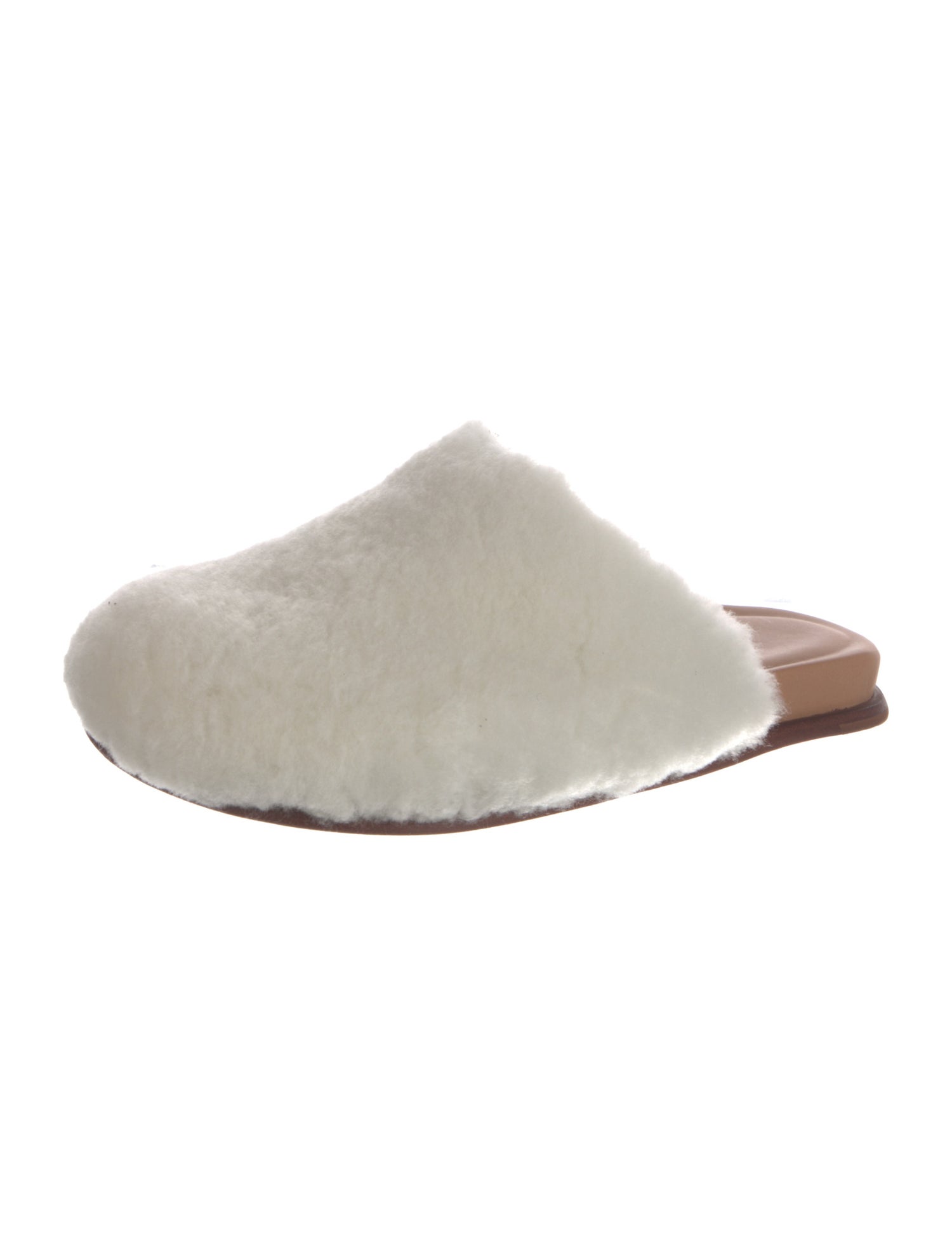 Wal & Pai Leather Fur Trim Slides