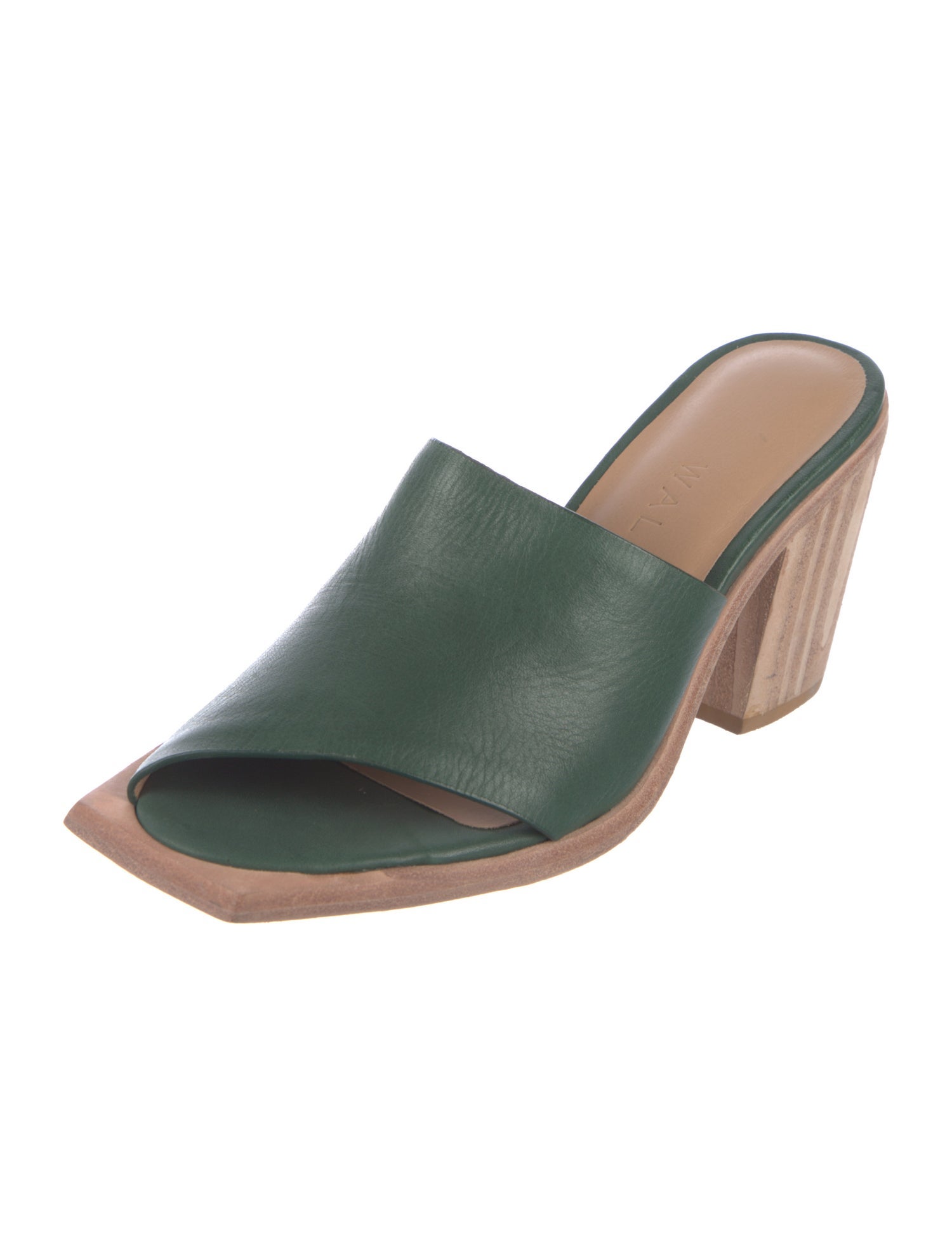 Wal & Pai Leather Colorblock Pattern Slides