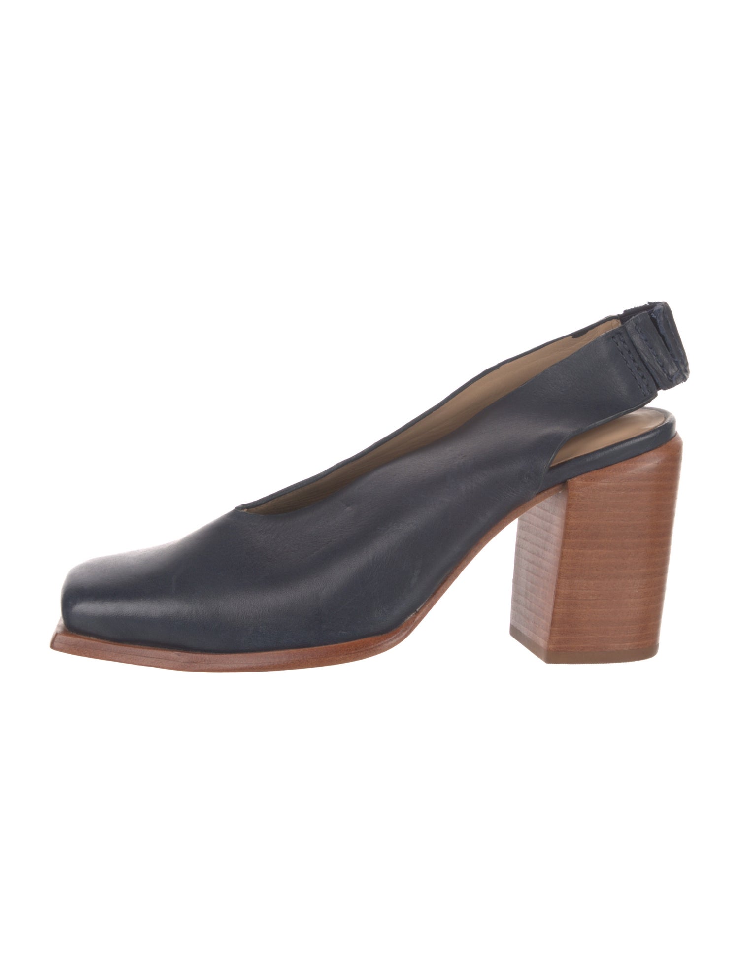 Wal & Pai Leather Slingback Pumps