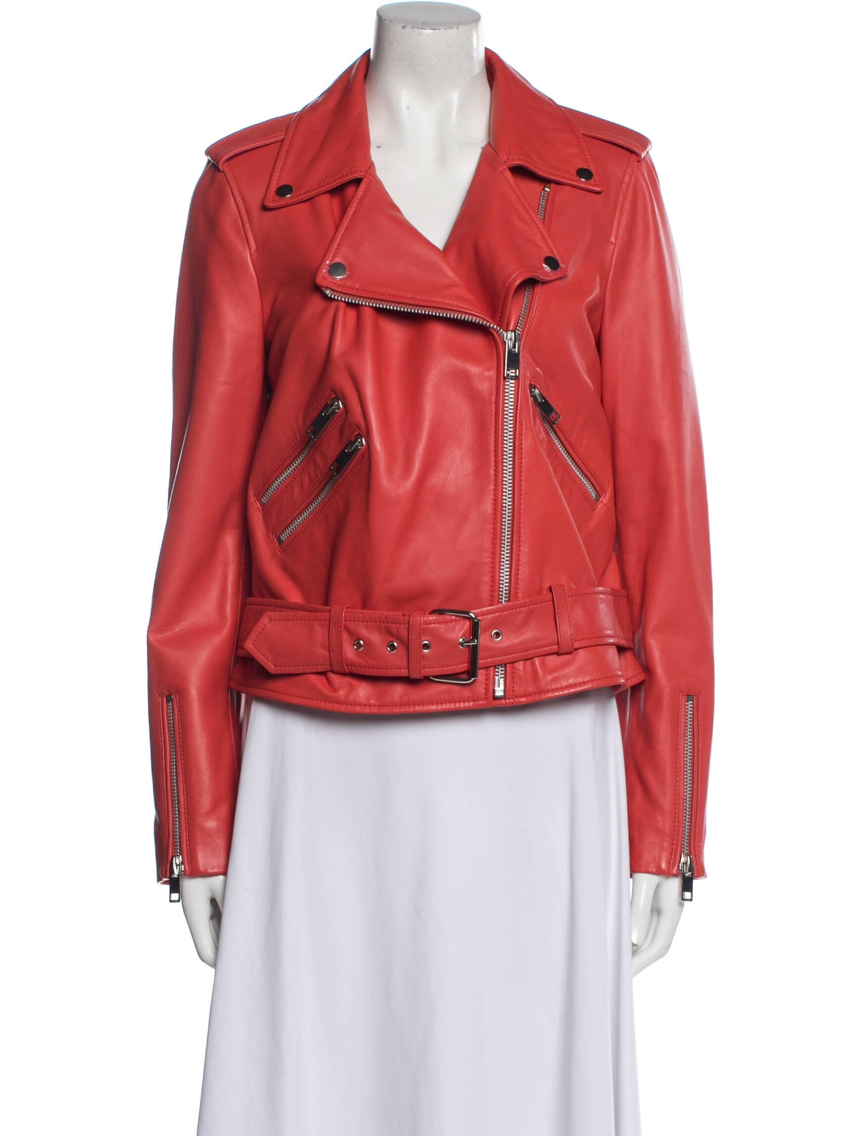 Walter Baker Biker Jacket Orange Jackets, Clothing WWALT28882 The