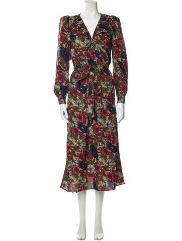 Walter Baker Dresses Floral Print Midi Length Dress S