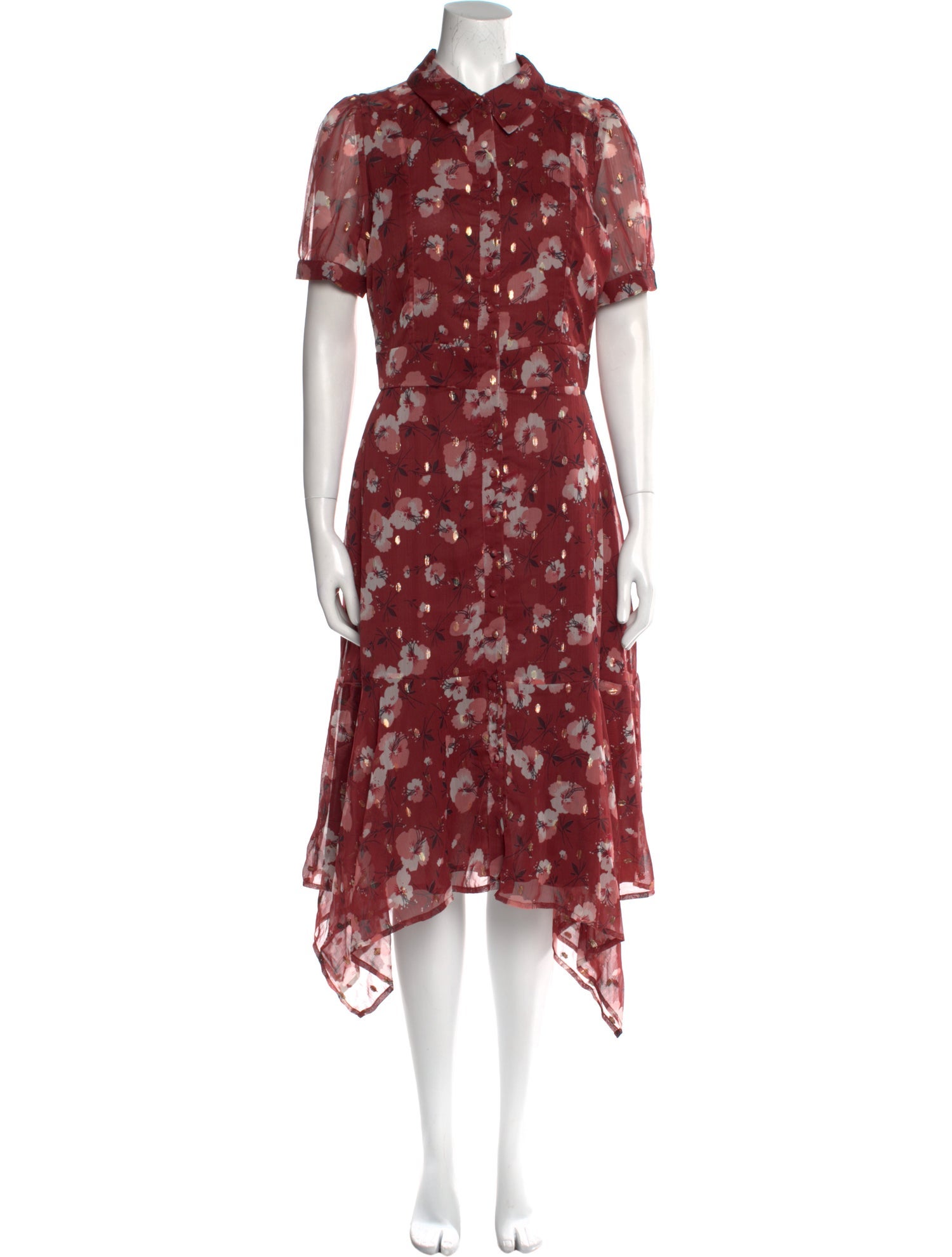 Walter Baker Floral Print Long Dress