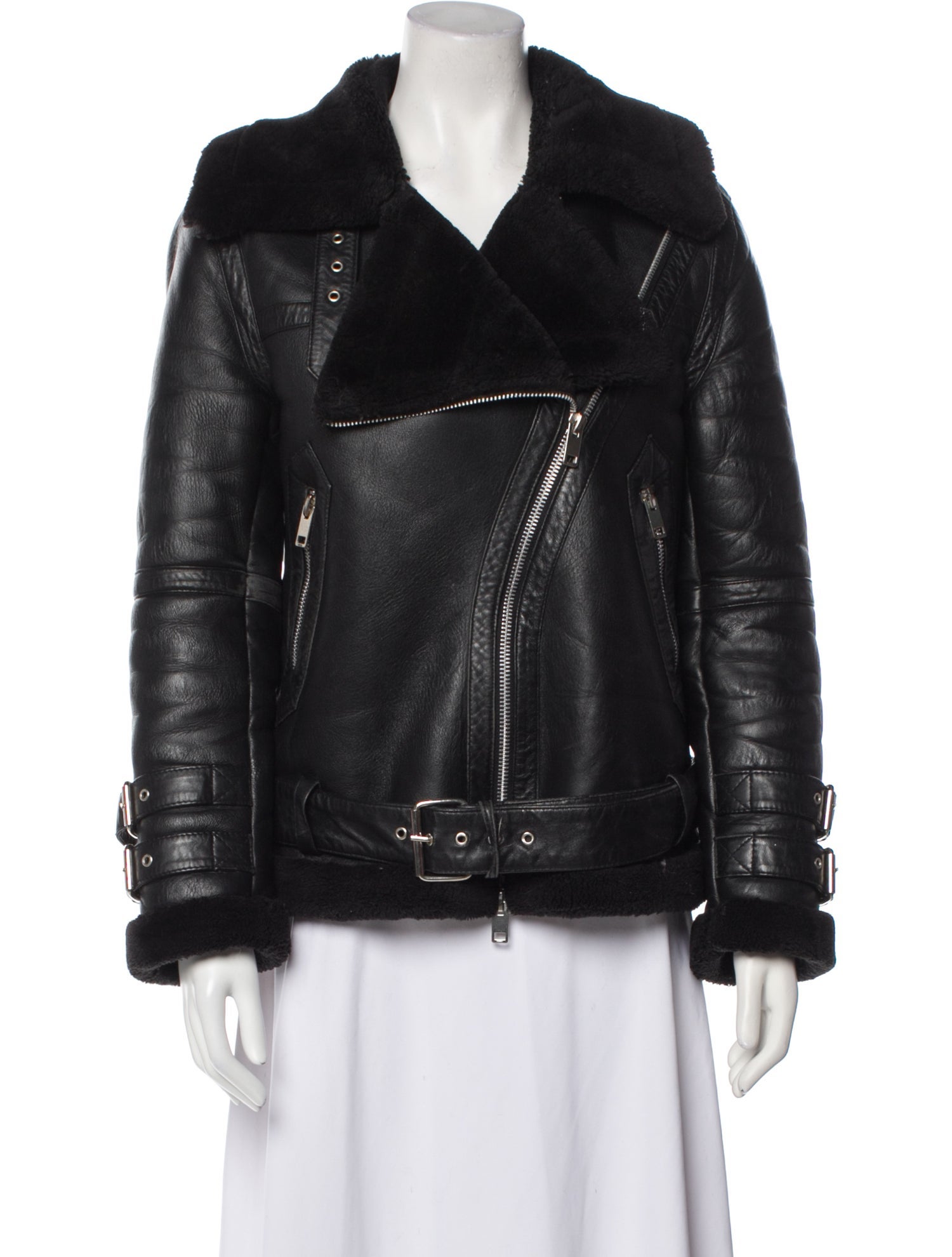 Walter Baker Lamb Leather Faux Fur Coat