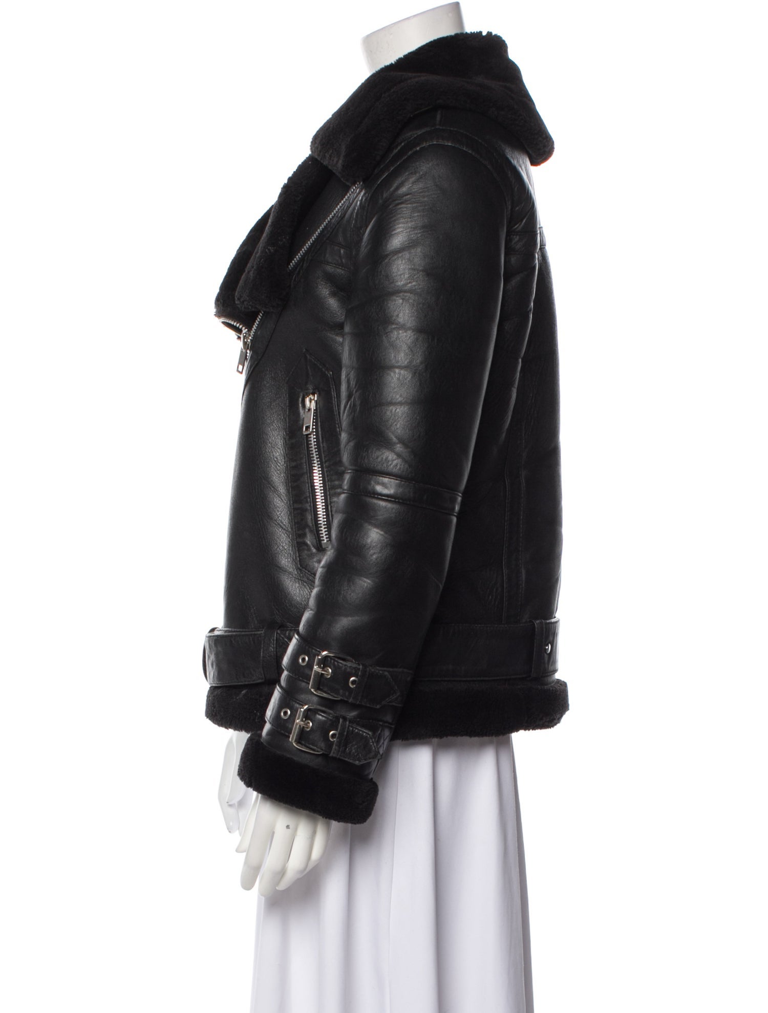 Walter Baker Lamb Leather Faux Fur Coat