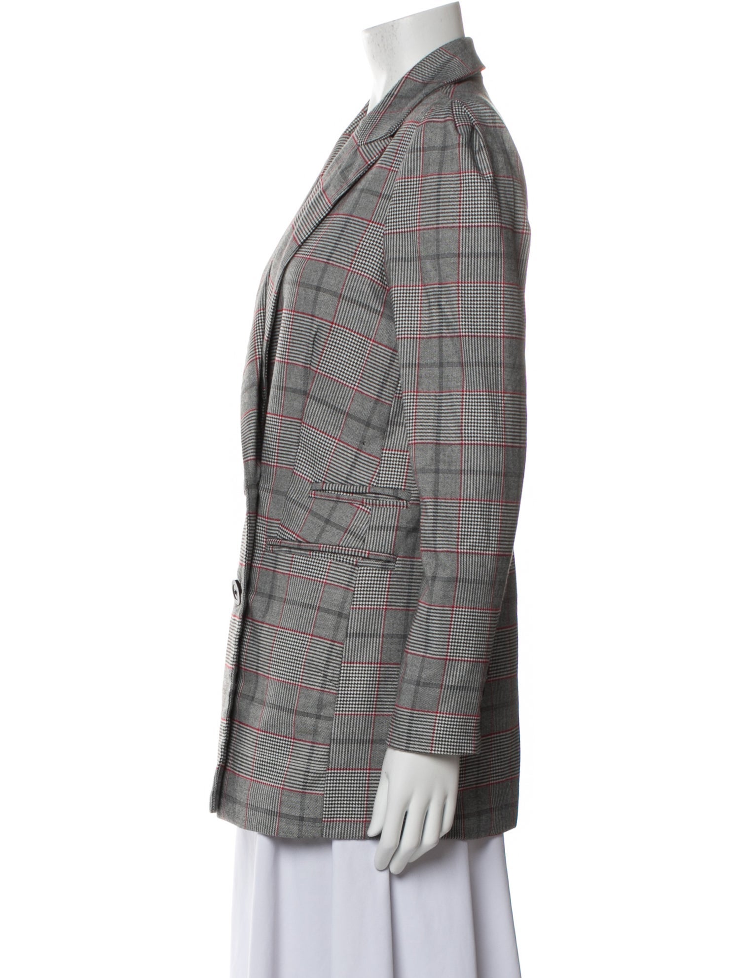 Walter Baker Plaid Print Blazer