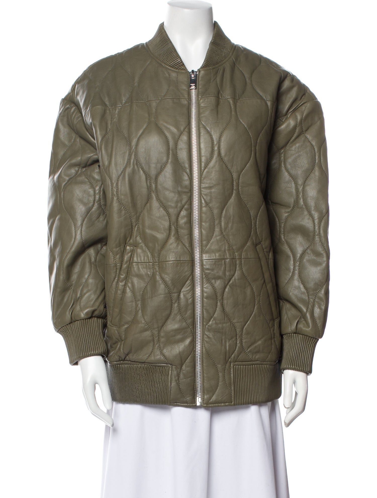 Walter Baker Lamb Leather Bomber Jacket