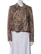 Walter Baker Leather Animal Print Evening Jacket