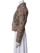 Walter Baker Leather Animal Print Evening Jacket