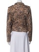 Walter Baker Leather Animal Print Evening Jacket
