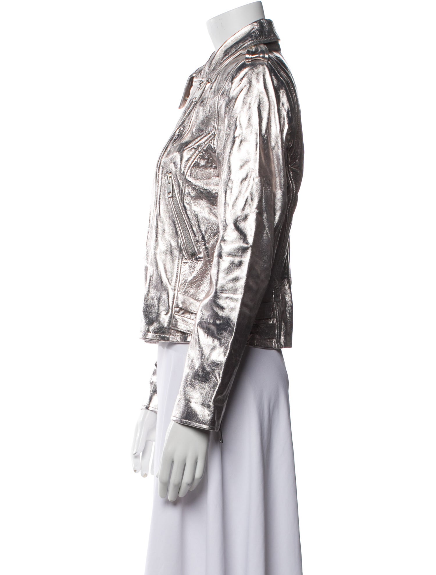 Walter Baker Leather Printed Biker Jacket