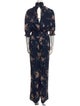 Walter Baker Floral Print Turtleneck Jumpsuit