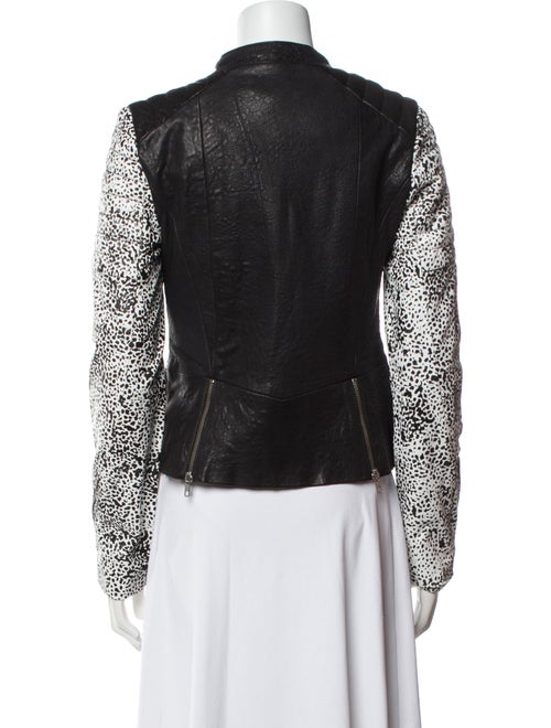 Walter Baker Leather Printed Biker Jacket