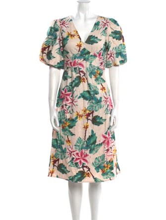 Walter Baker Floral Print Midi Length Dress