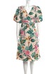 Walter Baker Floral Print Midi Length Dress
