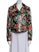 Walter Baker Leather Floral Print Biker Jacket