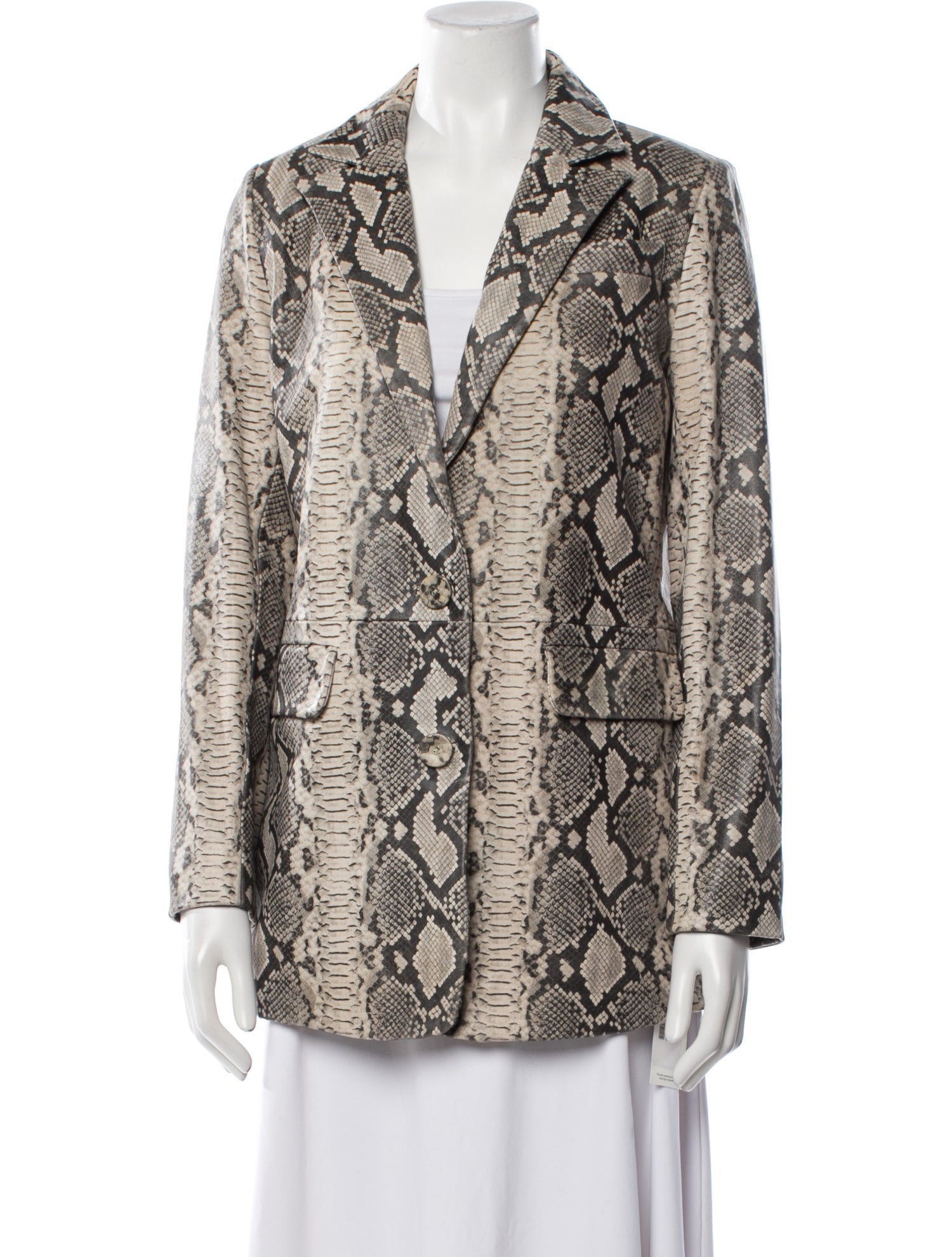 Walter Baker Lamb Leather Printed Blazer