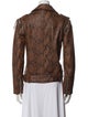 Walter Baker Leather Animal Print Biker Jacket