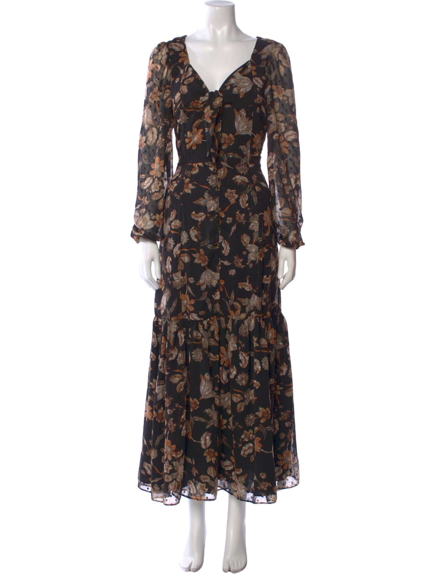 Walter Baker Floral Print Long Dress