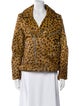 Walter Baker Ponyhair Animal Print Faux Fur Jacket