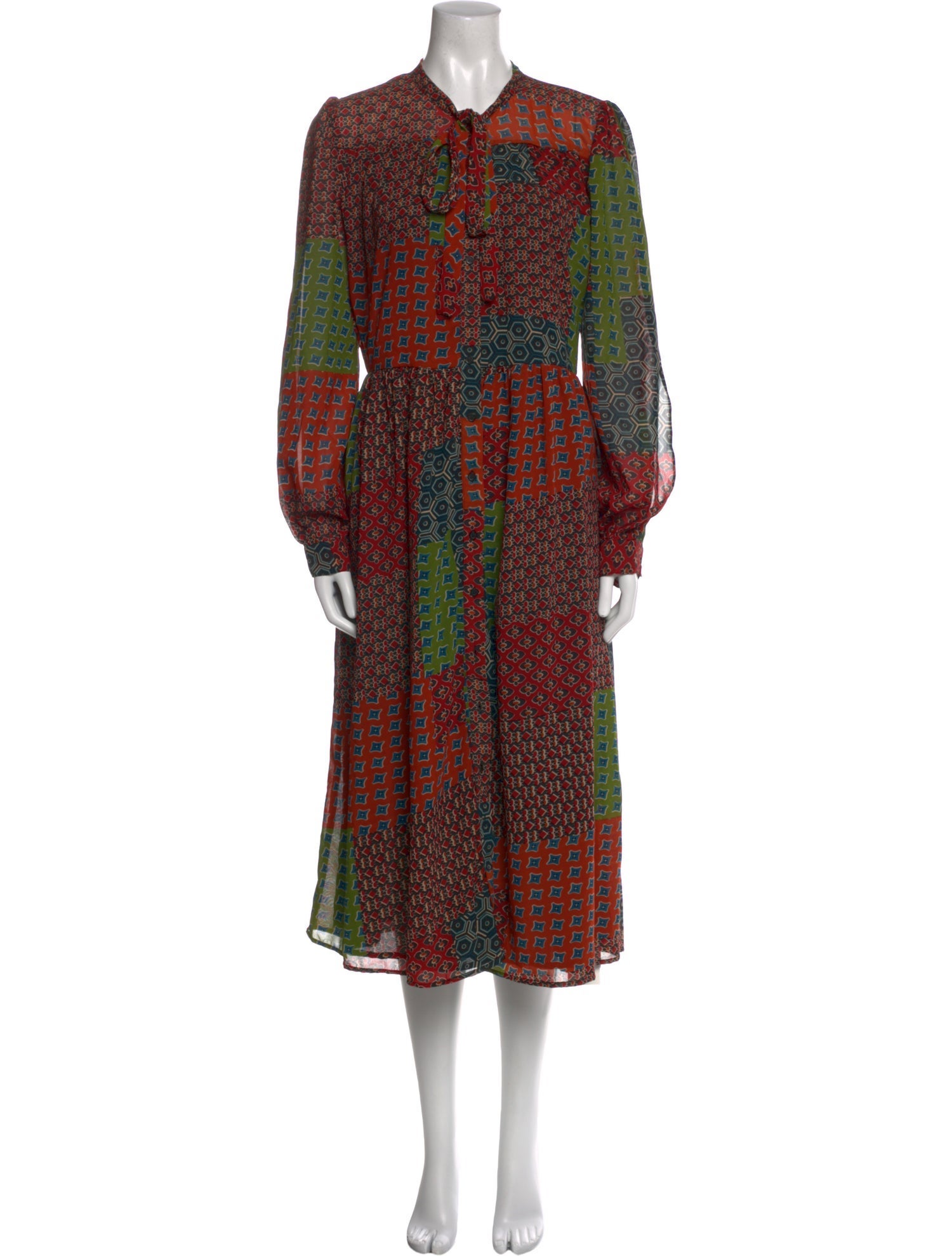 Walter Baker Printed Midi Length Dress