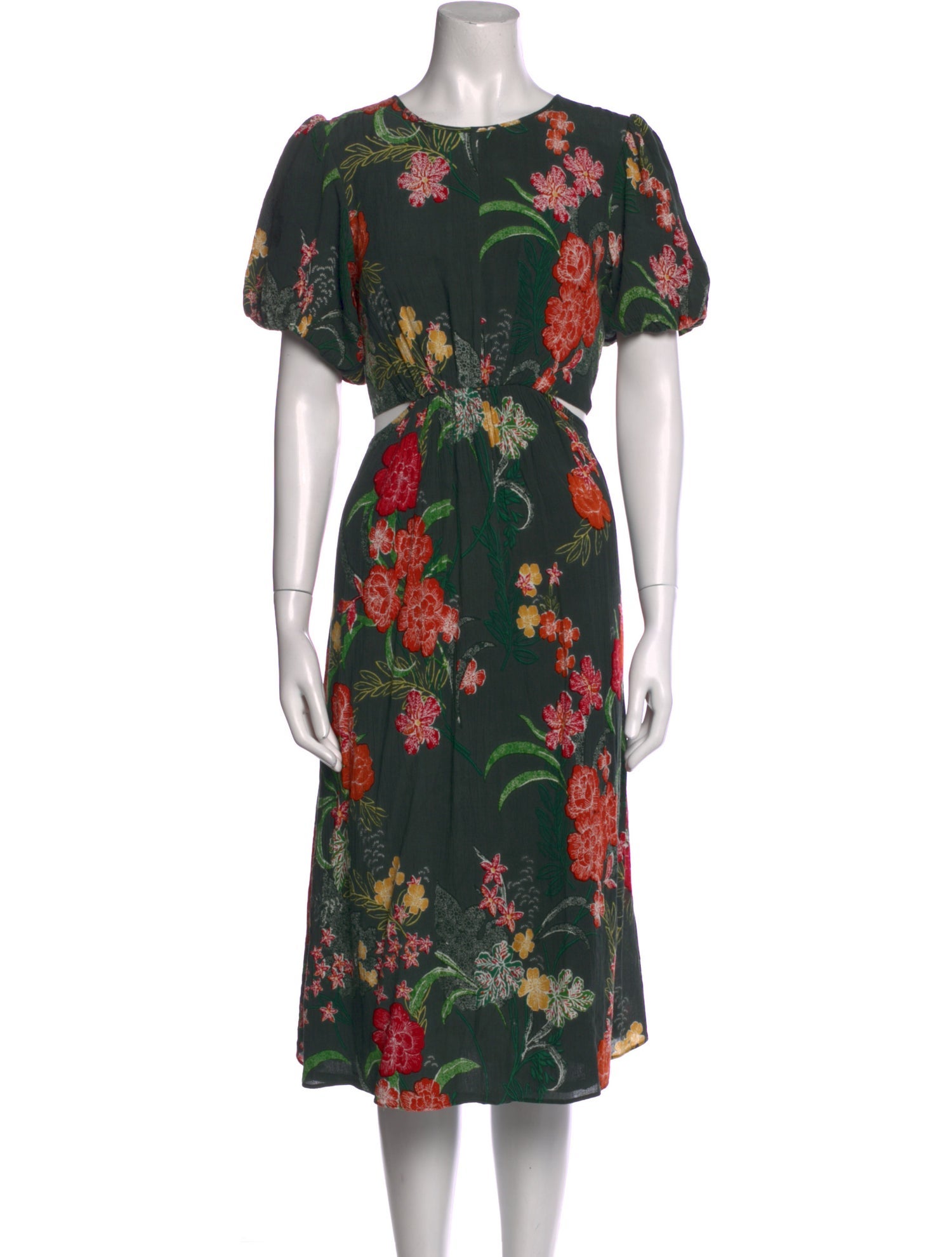 Walter Baker Floral Print Midi Length Dress