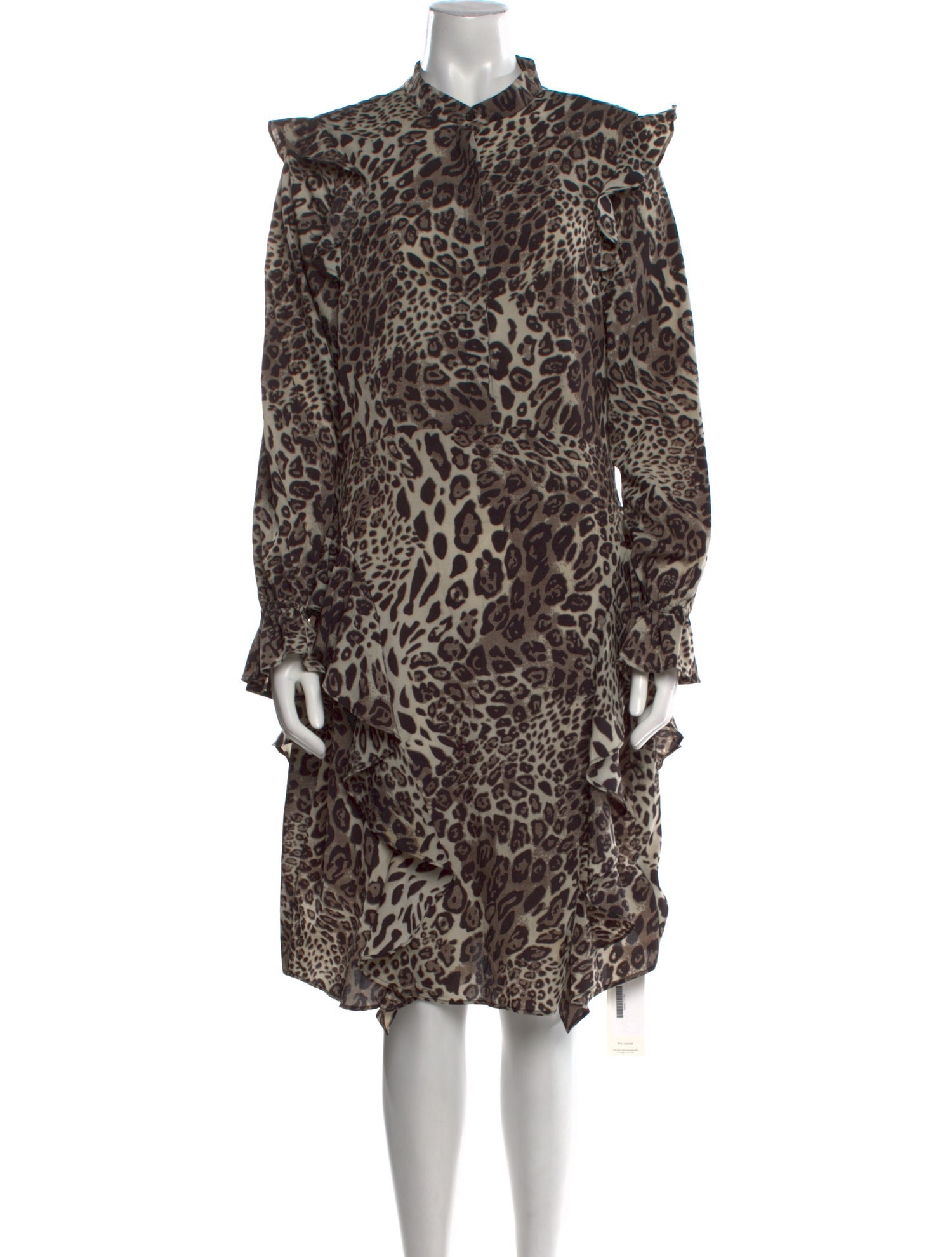 Walter Baker Animal Print Midi Length Dress