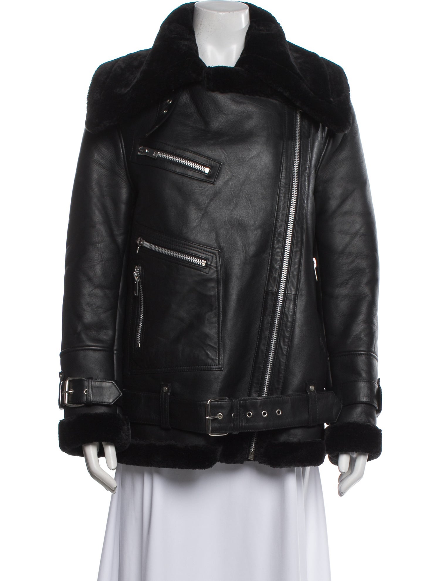 Walter Baker Lamb Leather Faux Fur Coat