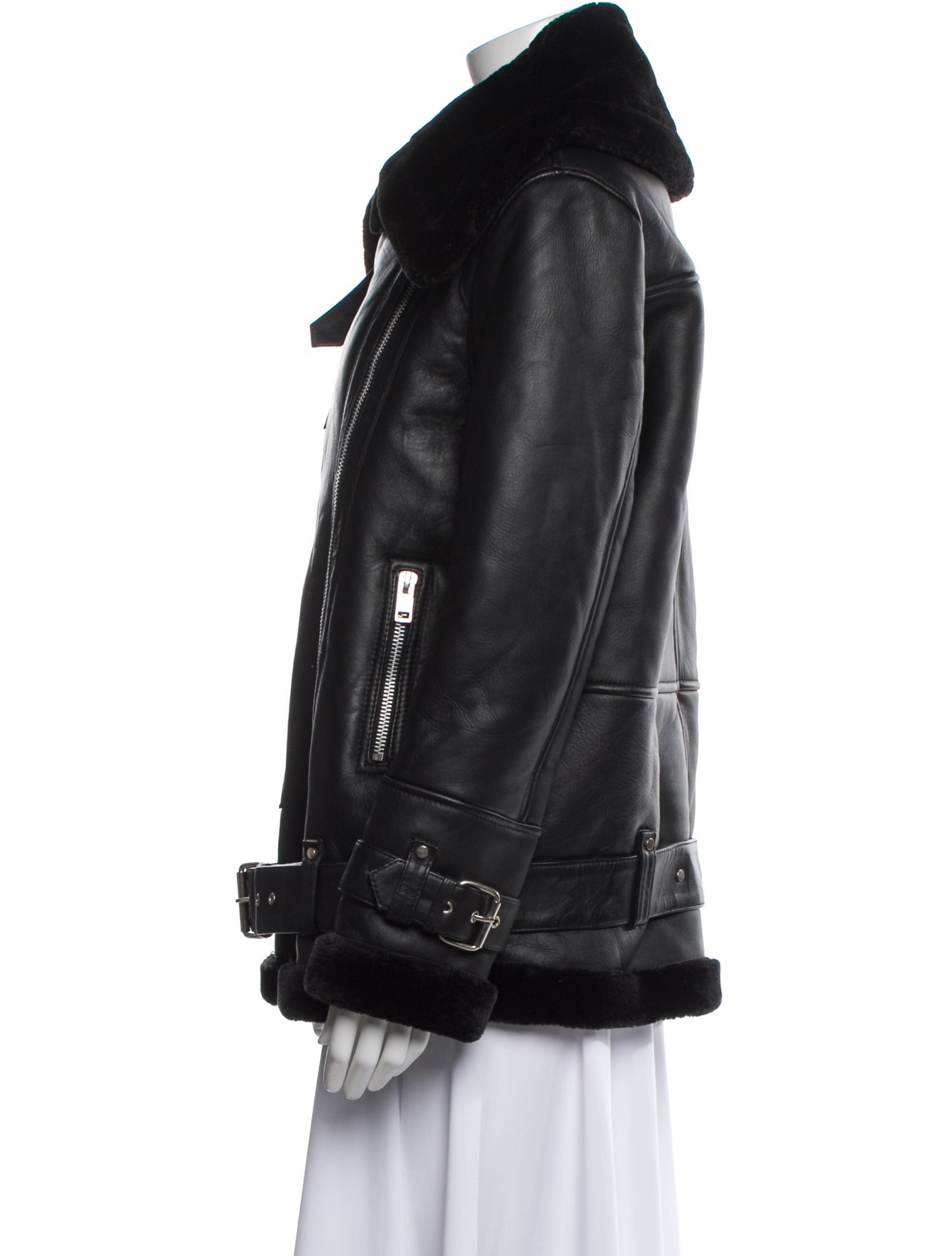 Walter Baker Lamb Leather Faux Fur Coat