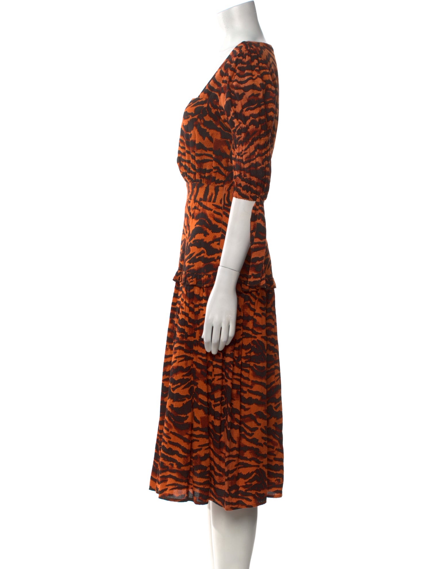 Walter Baker Animal Print Midi Length Dress