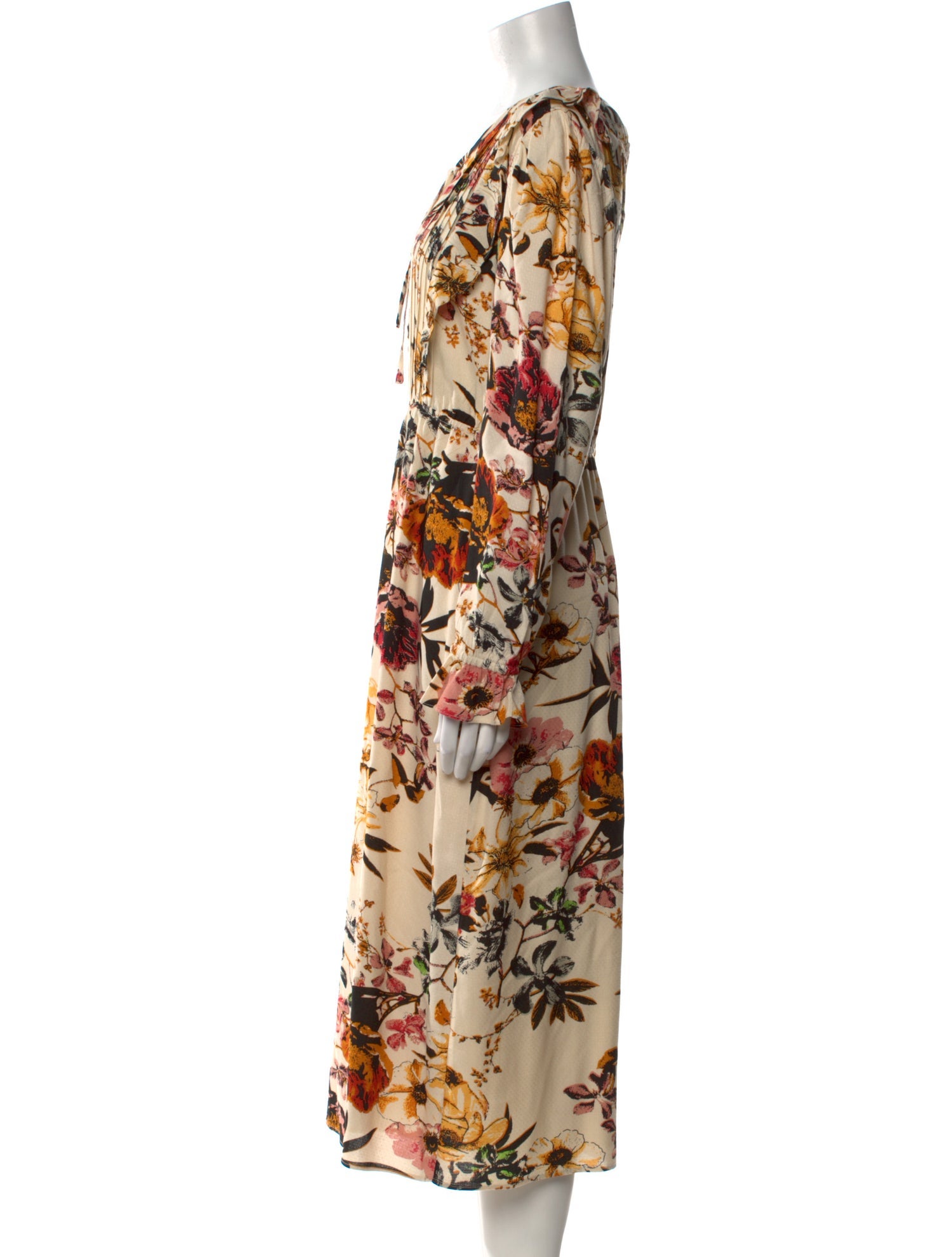 Walter Baker Floral Print Midi Length Dress