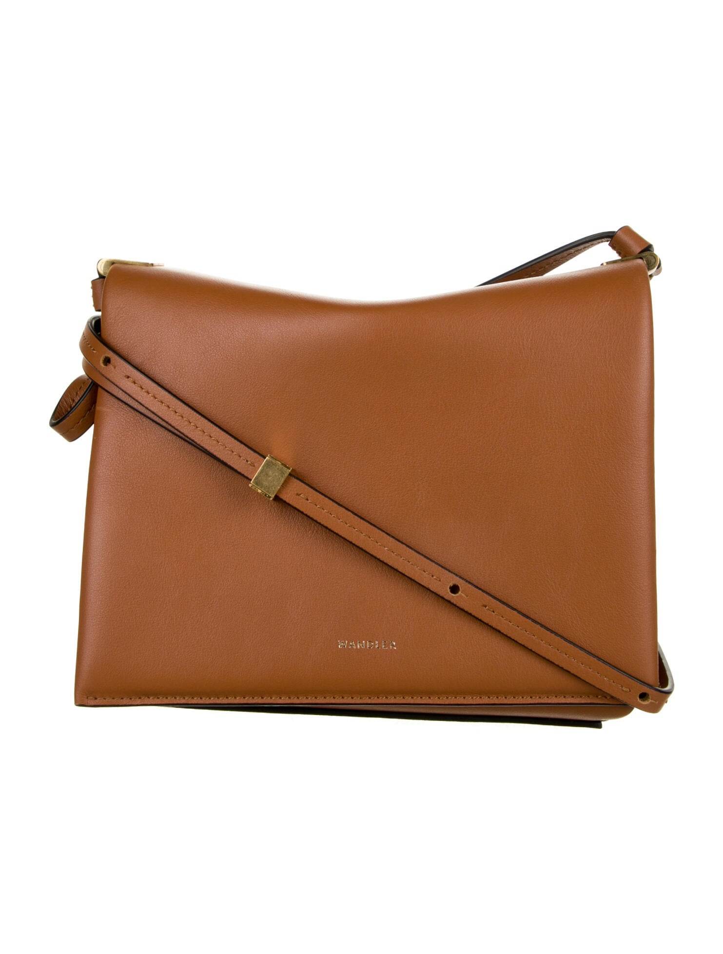 WANDLER Smooth Leather Crossbody Bag Brown Crossbody Bags, Handbags