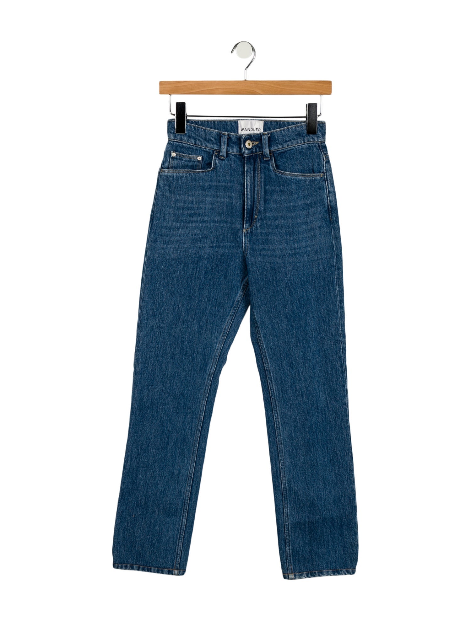 WANDLER Mid-Rise Straight Leg Jeans