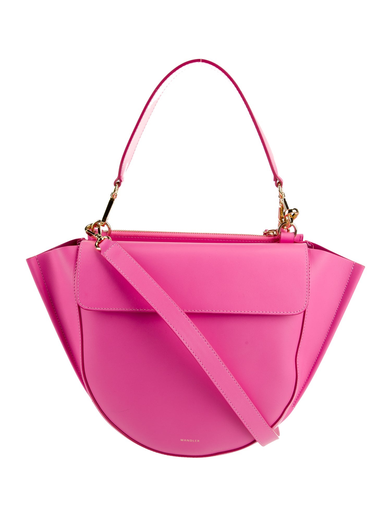 WANDLER Leather Top Handle Bag