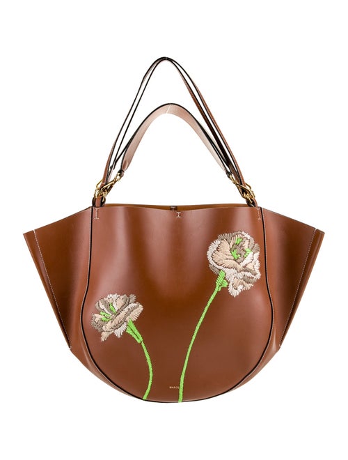WANDLER Leather Top Handle Bag