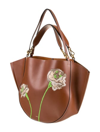 WANDLER Leather Top Handle Bag