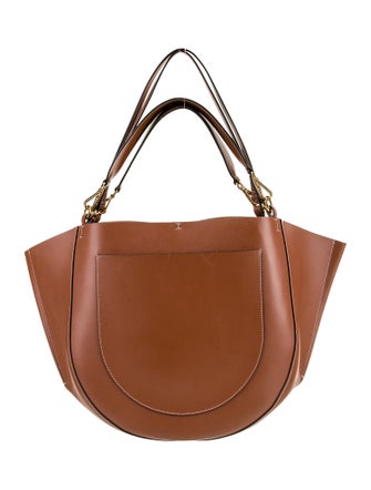WANDLER Leather Top Handle Bag