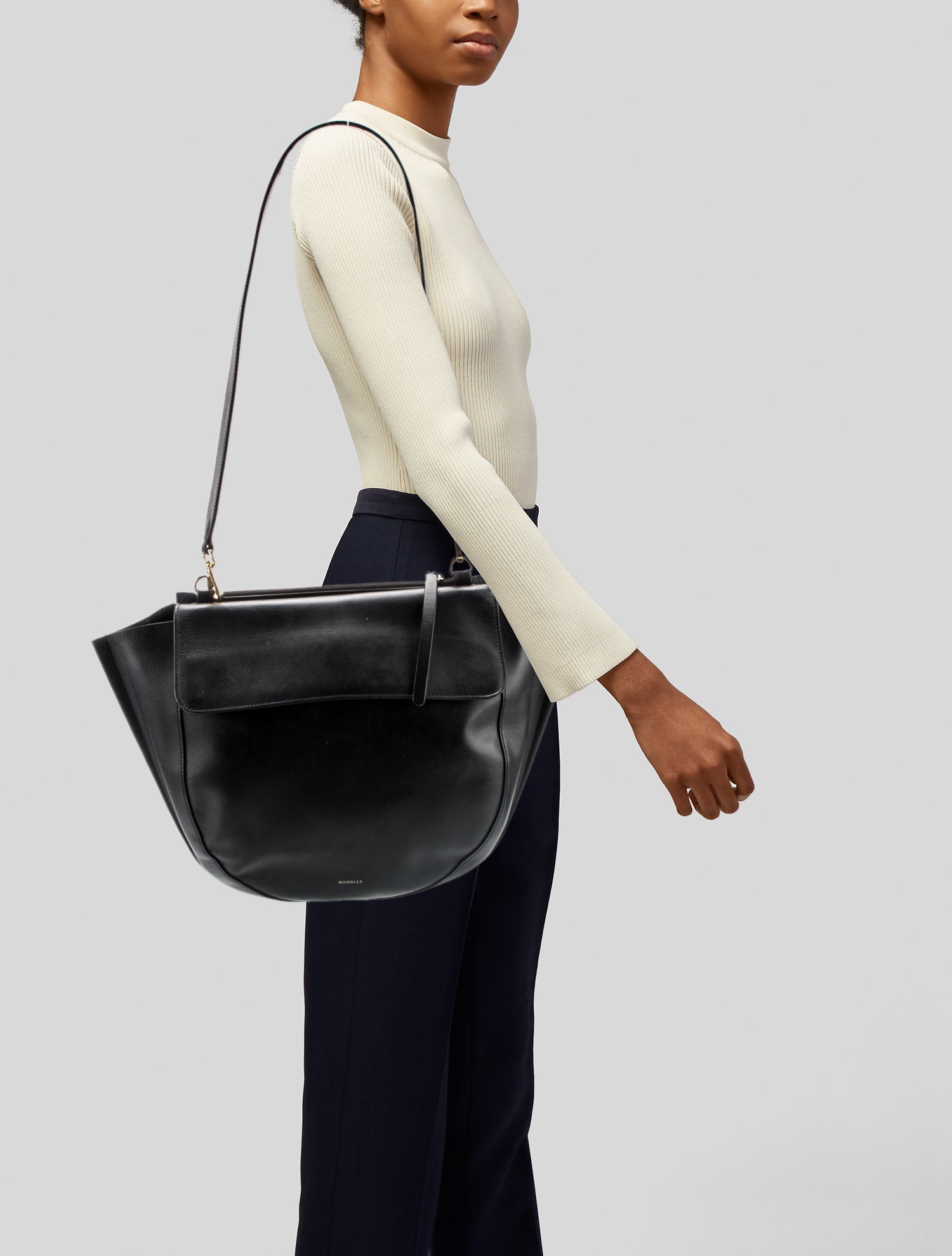 WANDLER Leather Bucket Bag