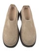 WANDLER Suede Faux Fur Trim Mules