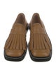 WANDLER Leather Fringe Trim Accent Loafers