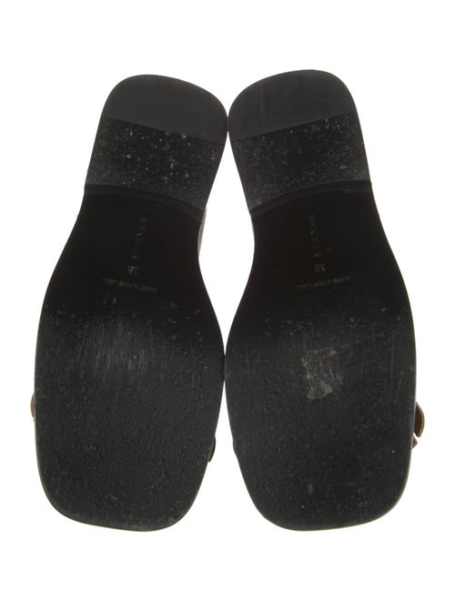 WANDLER Leather Fringe Trim Accent Loafers