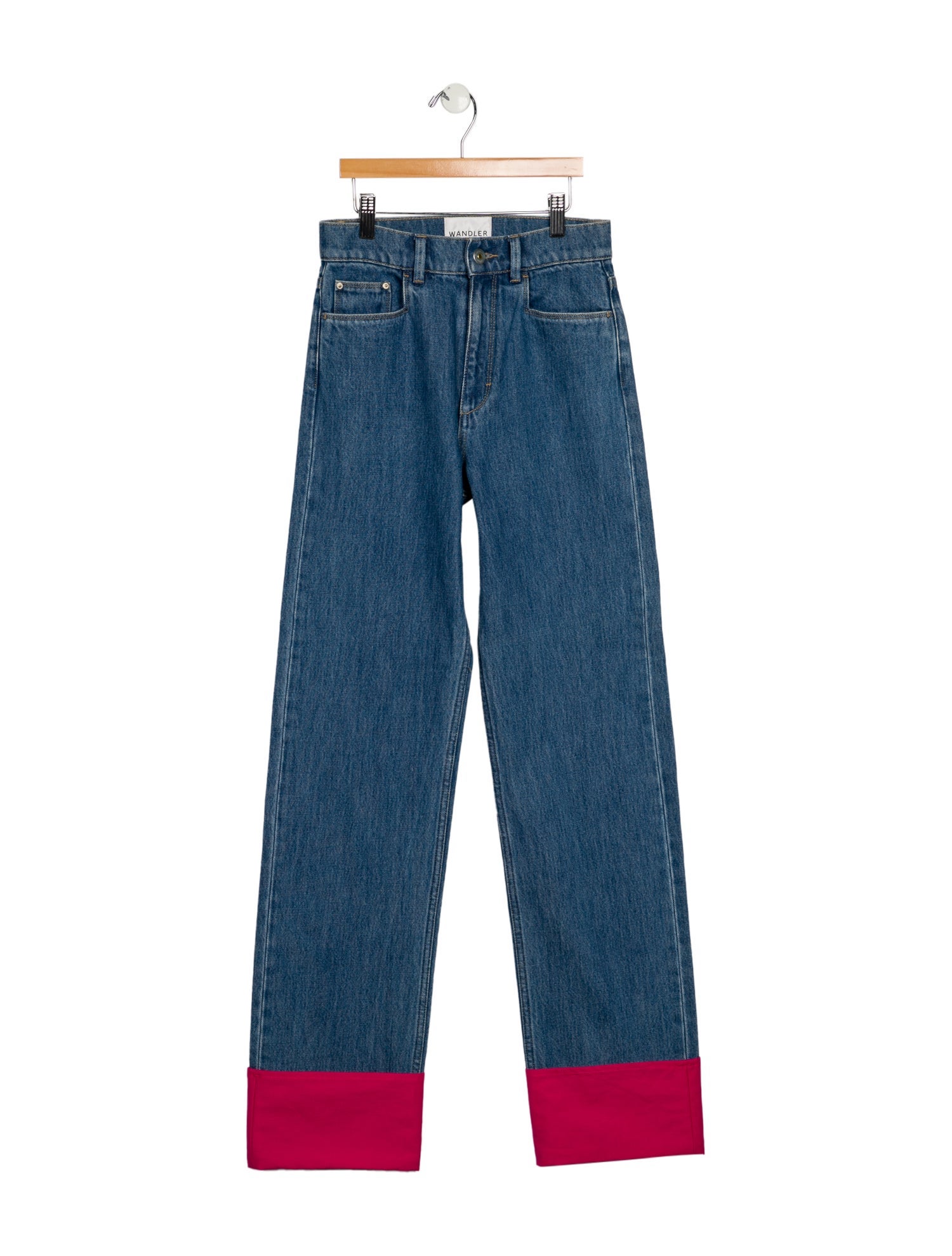 WANDLER High-Rise Straight Leg Jeans