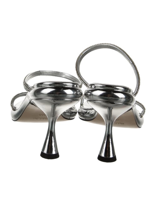 WANDLER Leather Crystal Embellishments Slides