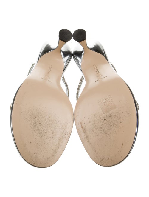 WANDLER Leather Crystal Embellishments Slides