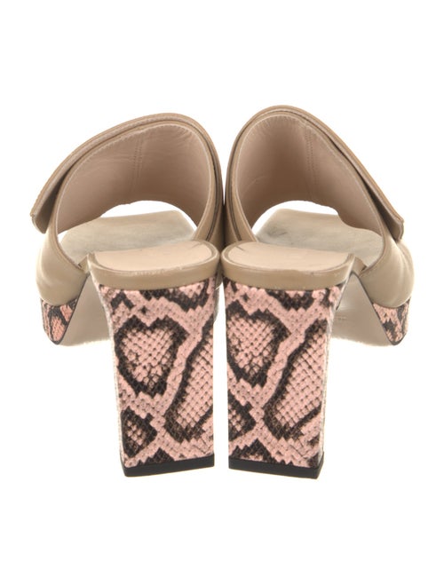WANDLER Leather Animal Print Slides