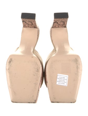 WANDLER Leather Animal Print Slides