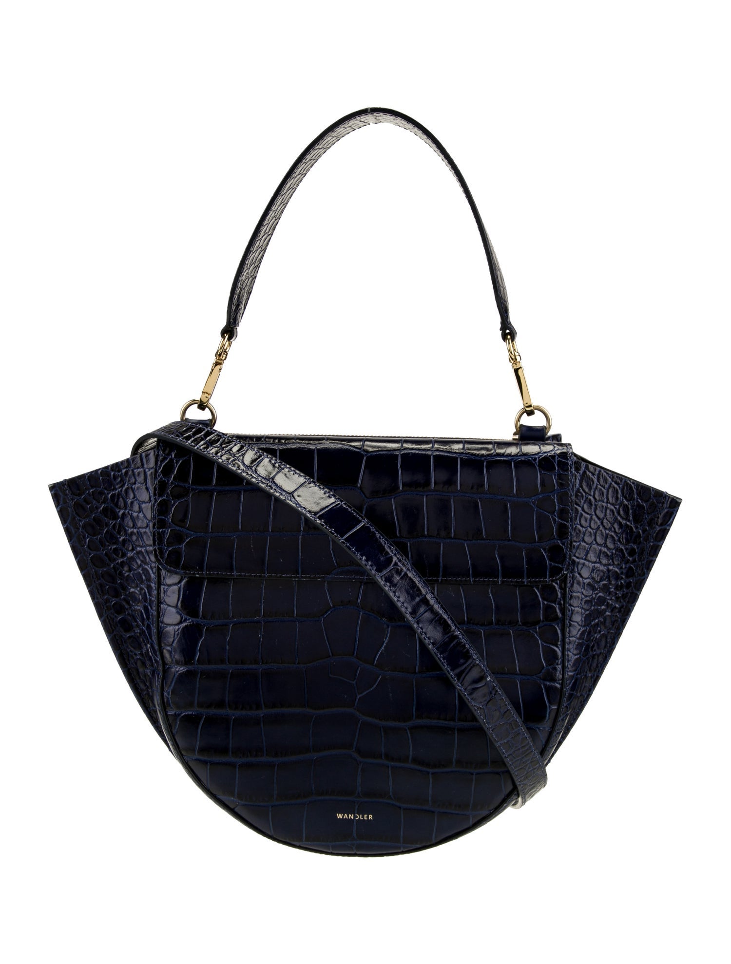 WANDLER Alligator Top Handle Bag
