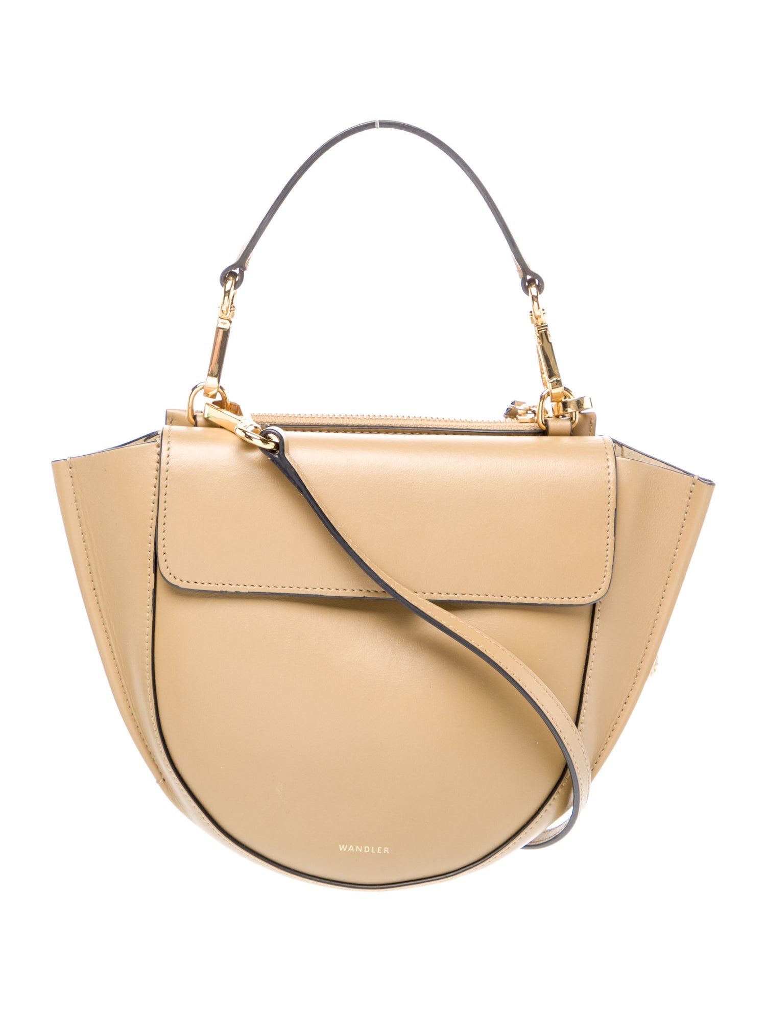 WANDLER Leather Top Handle Bag