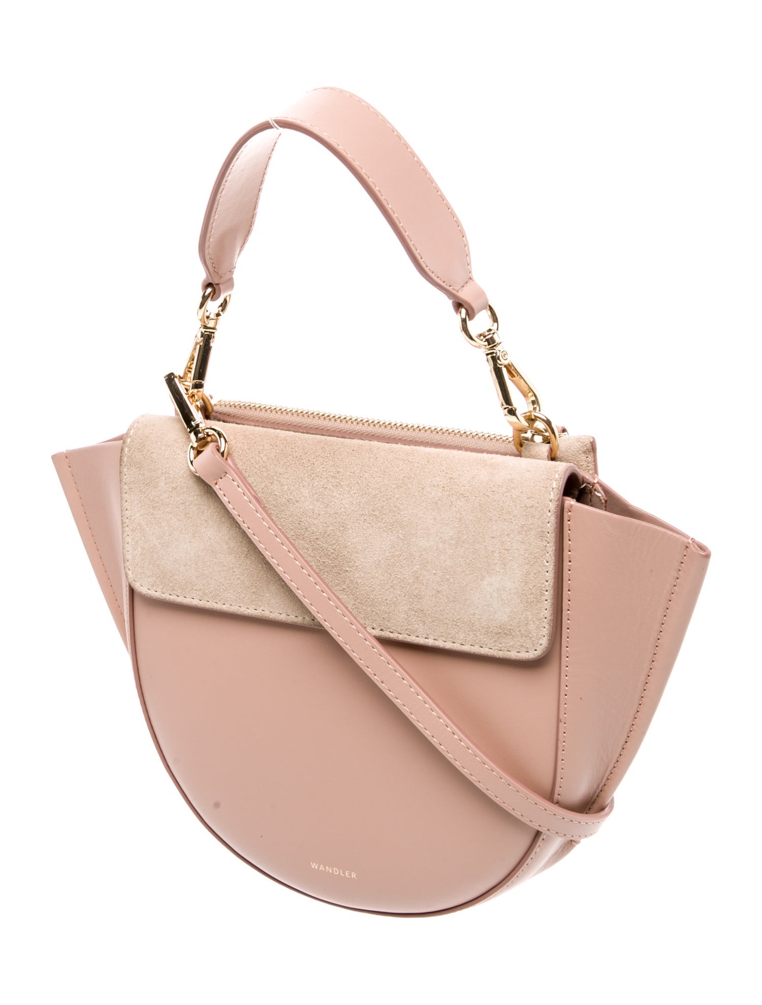 WANDLER Leather Top Handle Bag